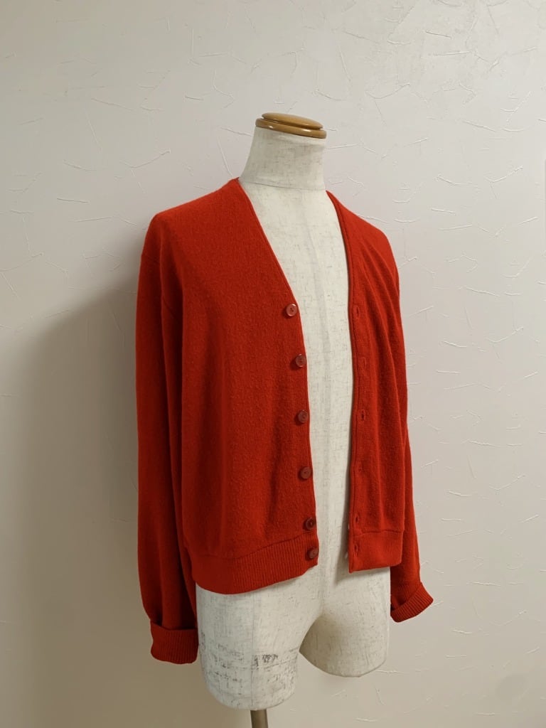 1970~80's Solid Color V-Neck Cardigan