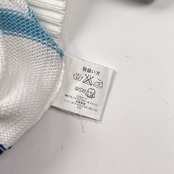 Brooks Brothers ブルックスブラザーズ ボーダー ハーフジップ コットン ニット セーター M/ブルー×ホワイト メンズ