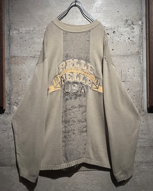 【Caka】“PELLE PELLE” Mesh Switching Vintage Loose Knit