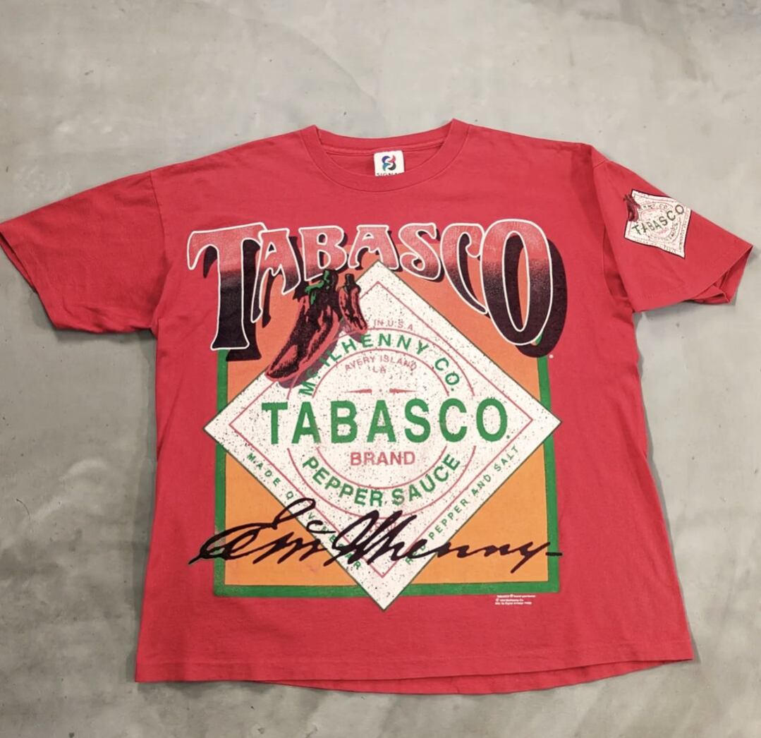 90s SIGNAL TABASCO advertising tee 小岩店 | What
