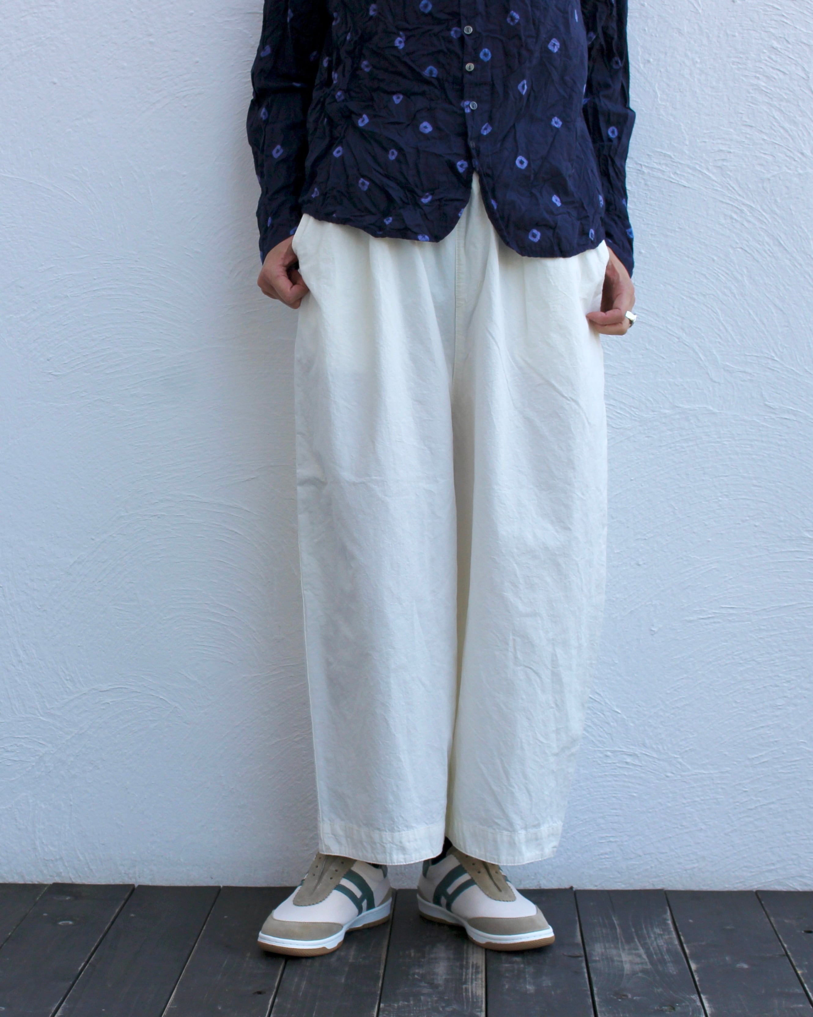 pas de calais/cotton linen wide pants