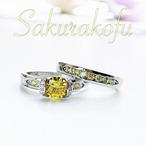 D075 金運アップ☆送料無料 人気デザイン レディース リング 指輪 イエロートパーズ キャンディフォルム 2連リング