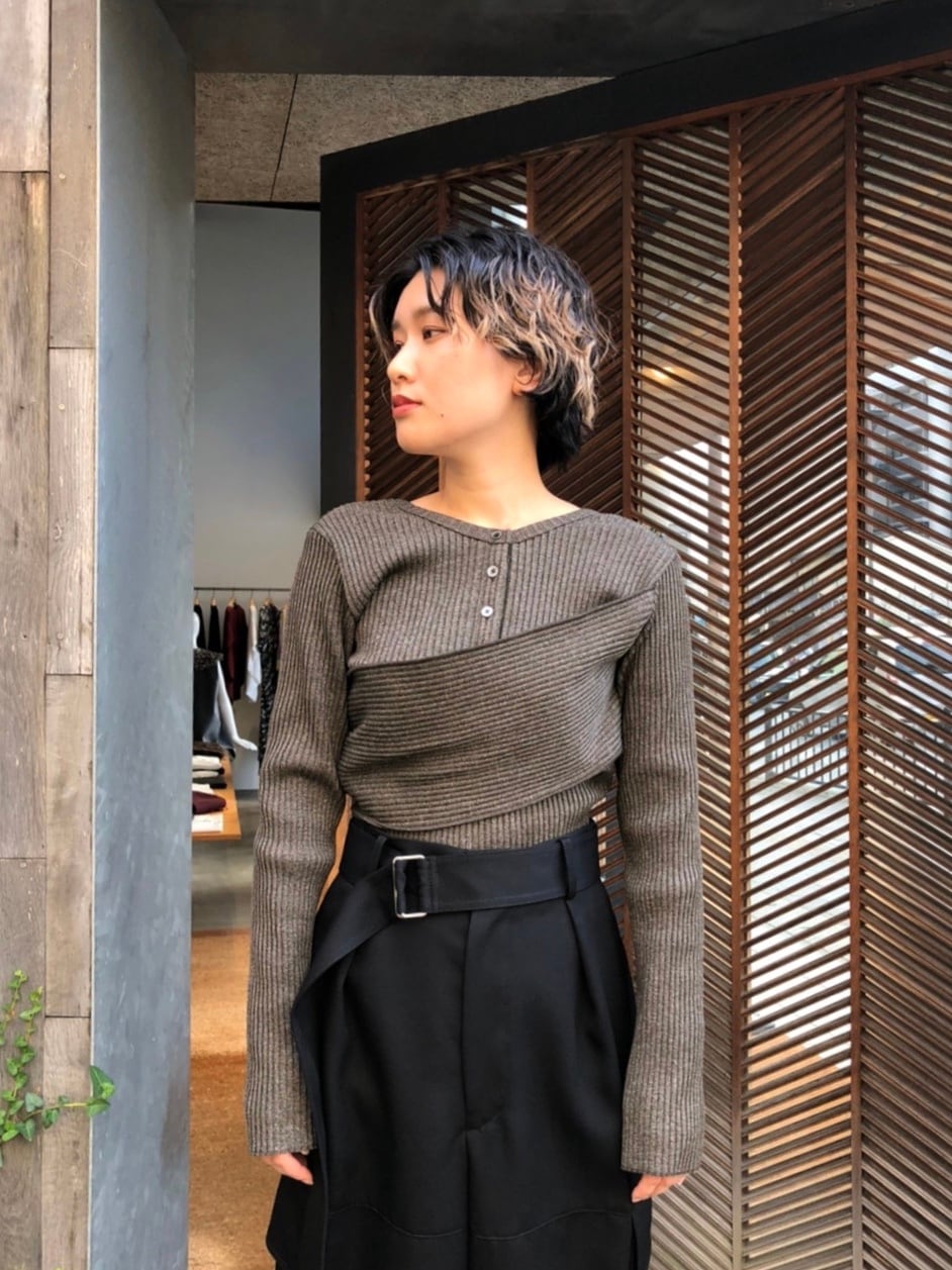 20AW】INSCRIRE アンスクリア / Rib knit Tops | TRENTオンライン