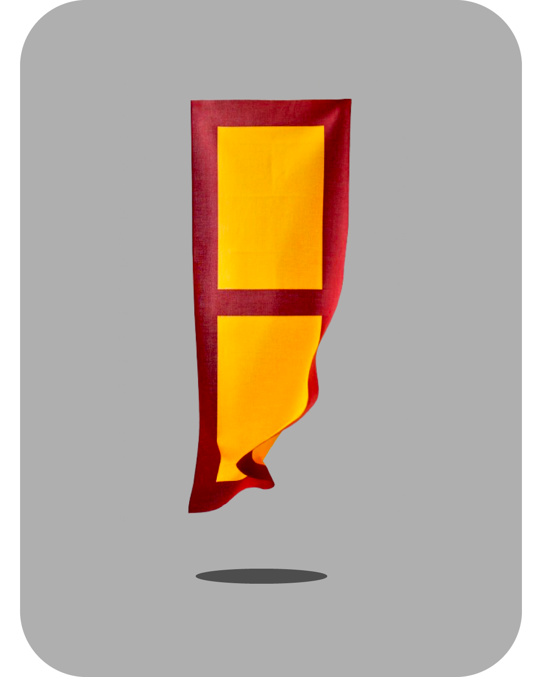 Connect Tenugui|Yellow & Burgundy