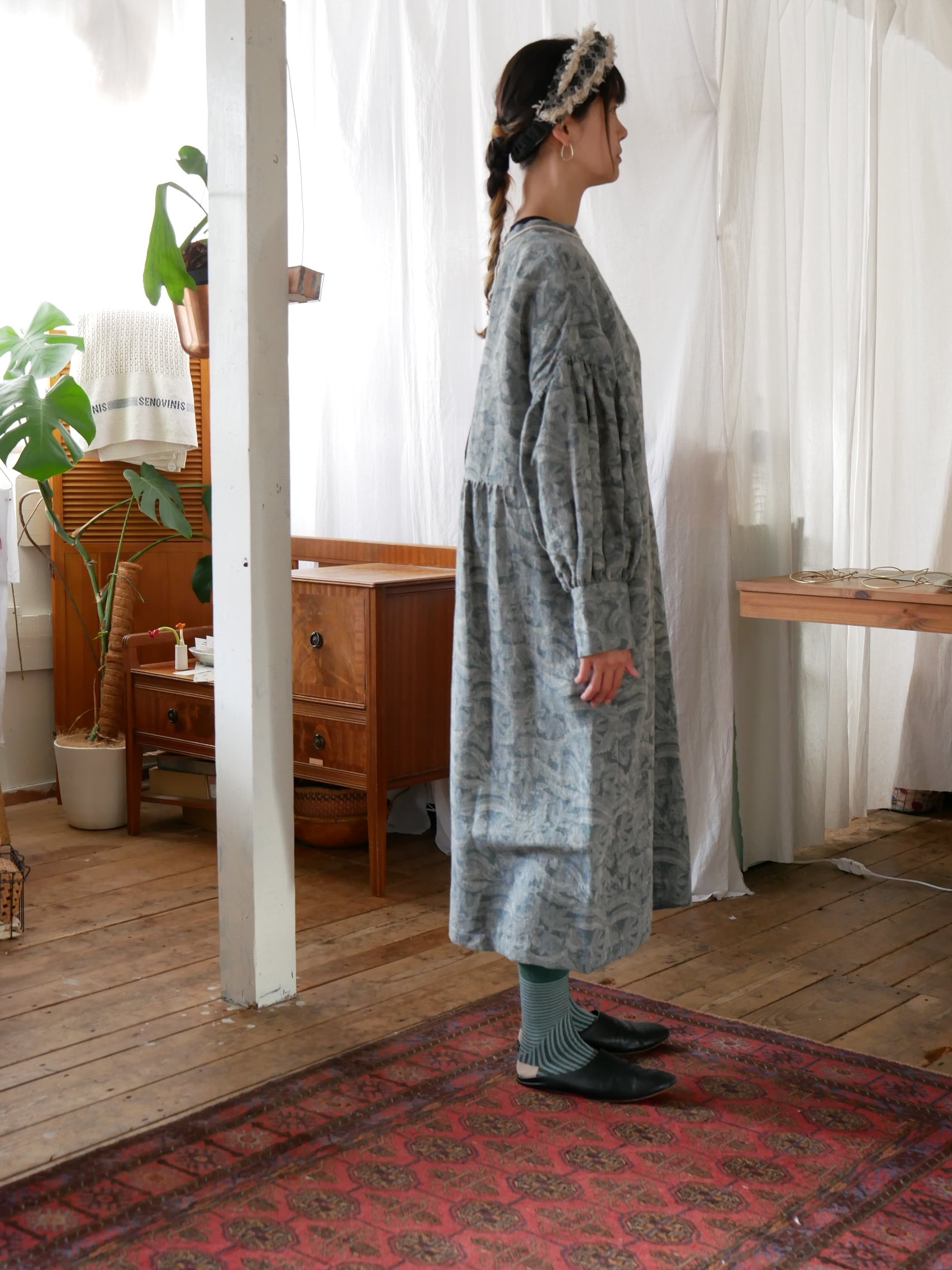 YURTAO】mori JQ 後ろカシュクールワンピース〈green〉 | zuhka