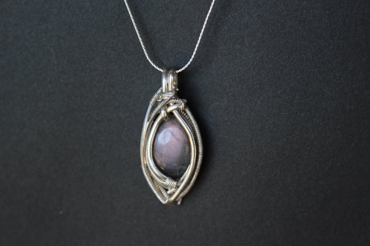 Labradorite silver925 wirewrapping pendant