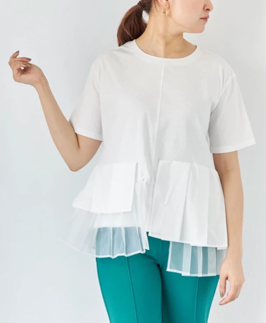 ナンバーミーTOKYO"S/S FLARE CUT AND SAW"WHITE