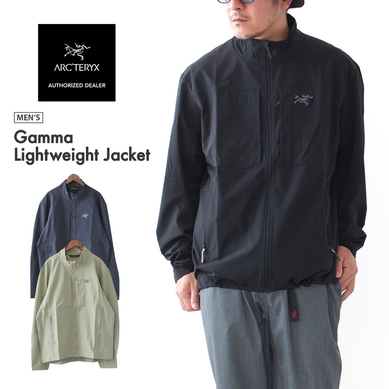 ARC'TERYX ガンマライトウェイトジャケット men's S ブラック ARC'TERYX [アークテリクス正規代理店] Gamma Lightweight Jacket