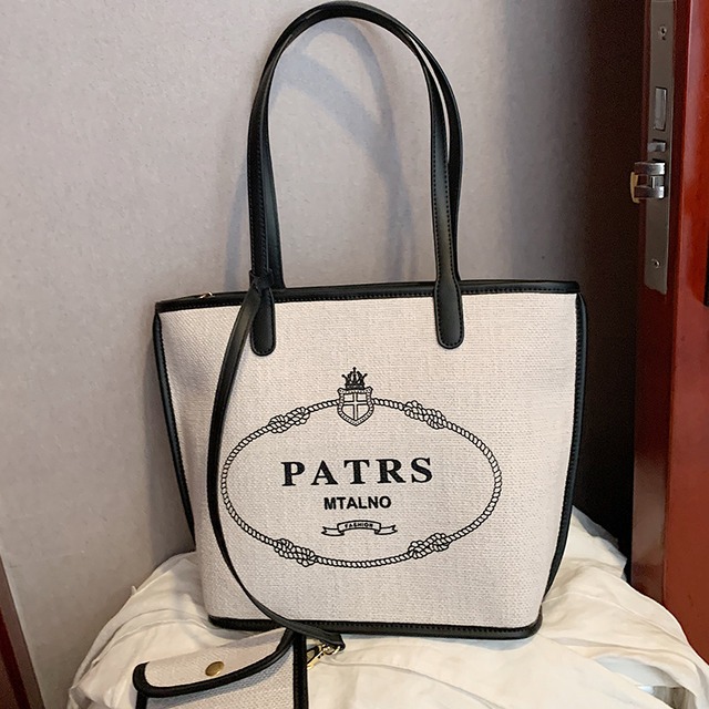 バッグ女性大容量2020人気のニューウェーブサマーワイルドキャンバスショルダーバッグネットレッドファッショントートバッグ Tiancai_Wing_Bag1393503