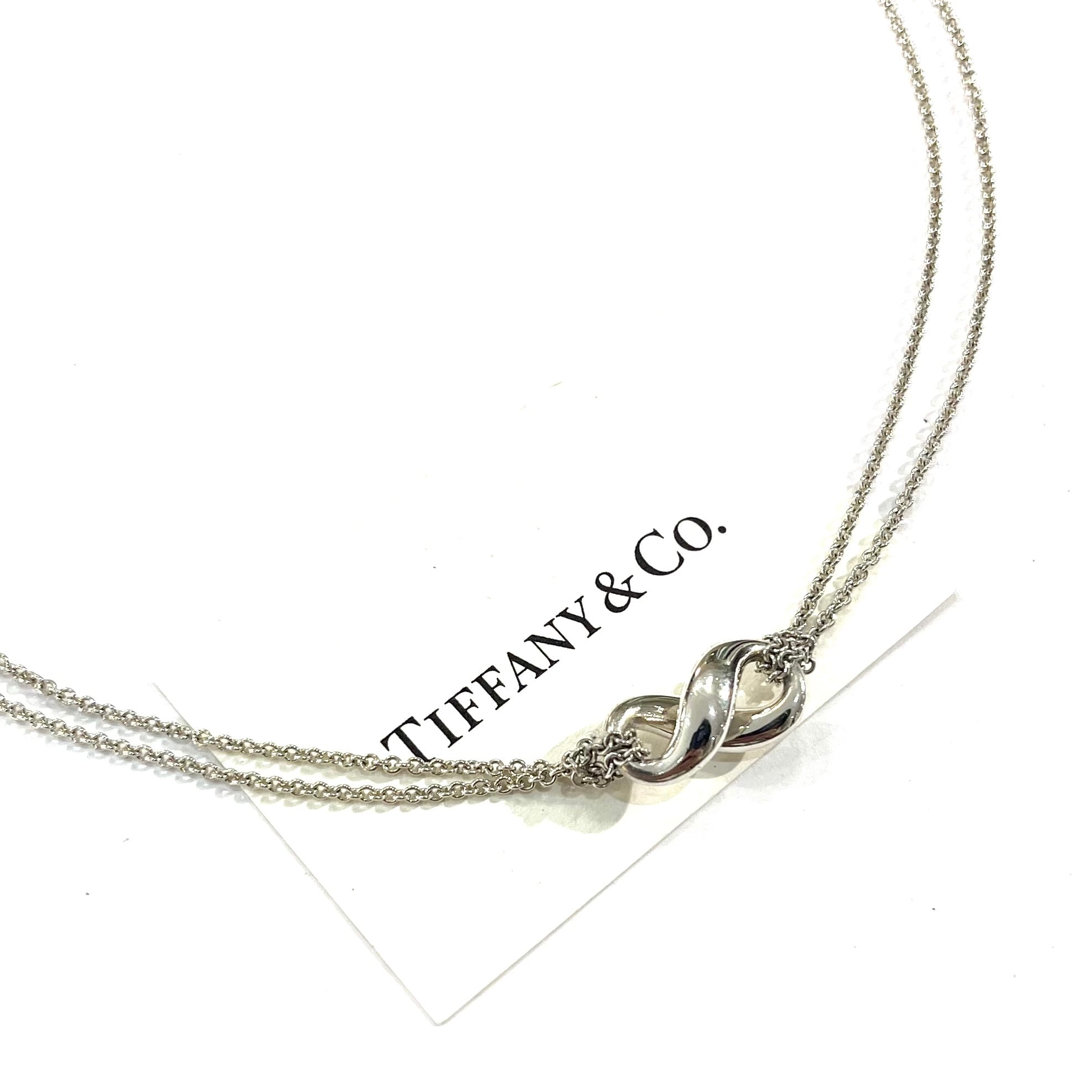 限定価格【TIFFANY&Co.】2764 ダブルチェーン 立体 インフィニティ