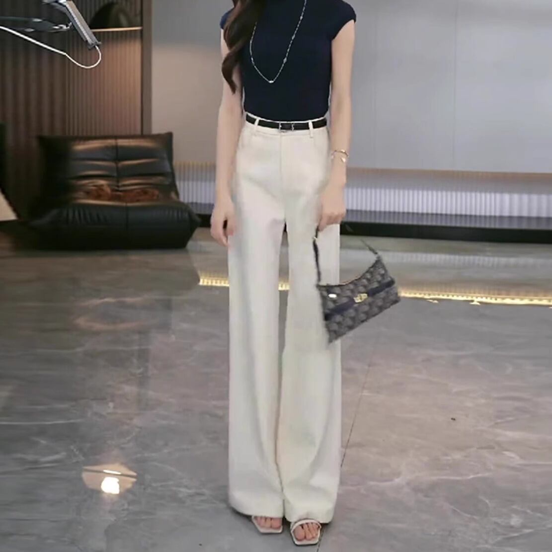 ワイドレッグスーツパンツ JC0033