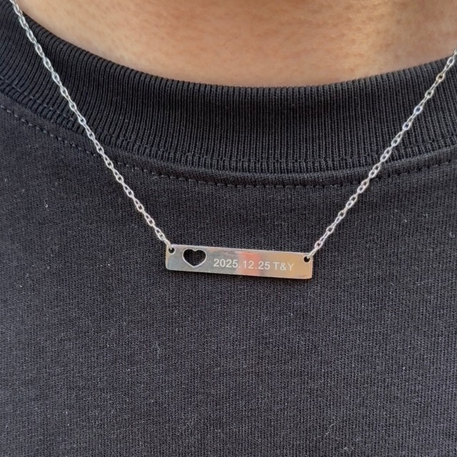 Heart Mark Bar Necklace