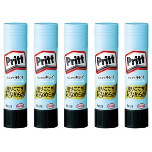 【数量限り】プラス スティックのり プリット スムーズプリット レギュラーサイズ 5本セット NS-721-5P / 29-716