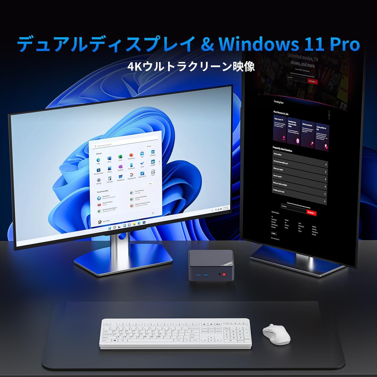 特価商品】AWOWミニpc win11 Pro 第12世代 N100 ゲーミング スムーズな