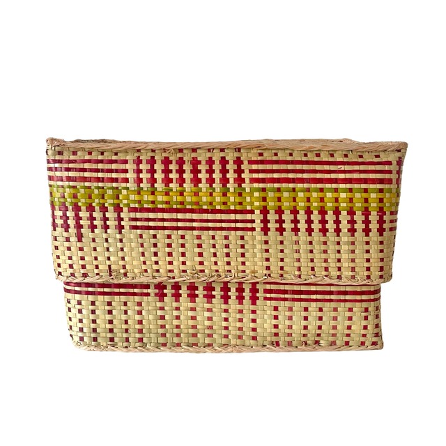 Rectangular colourful basket M w27cm×16cm×h16.5cm 四角カラフル蓋付き収納かご