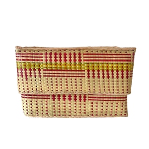 Rectangular colourful basket M w27cm×16cm×h16.5cm 四角カラフル蓋付き収納かご