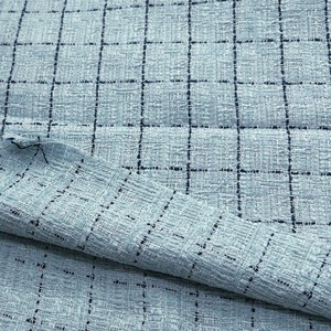 ★NY901◆2.5ｍ◆ラスト1点！ファンシーツイード生地◆ライトブルー系