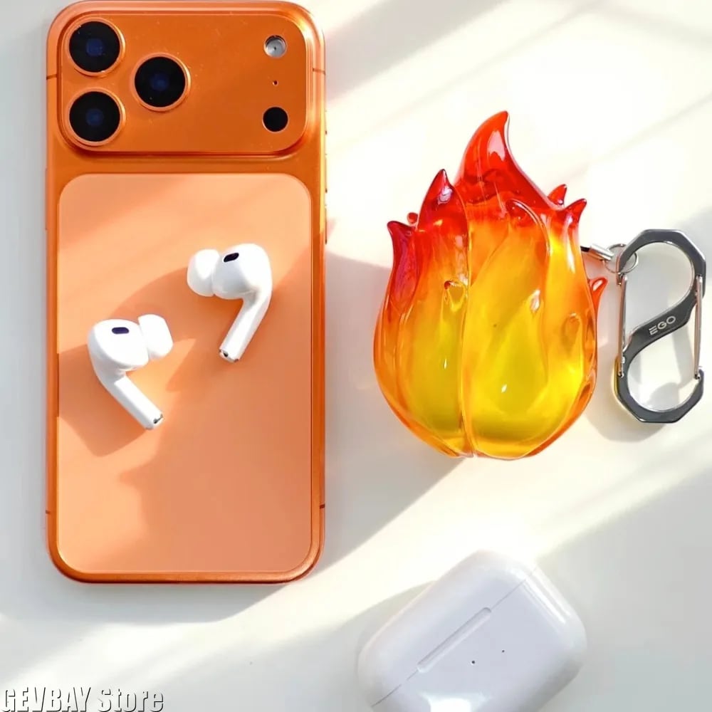 火炎 AirPodsイヤホンケース EGO正規品 3Dハイクオリティーデザイン