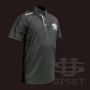 [新商品]UPSETボタンダウンポロシャツ BLACK