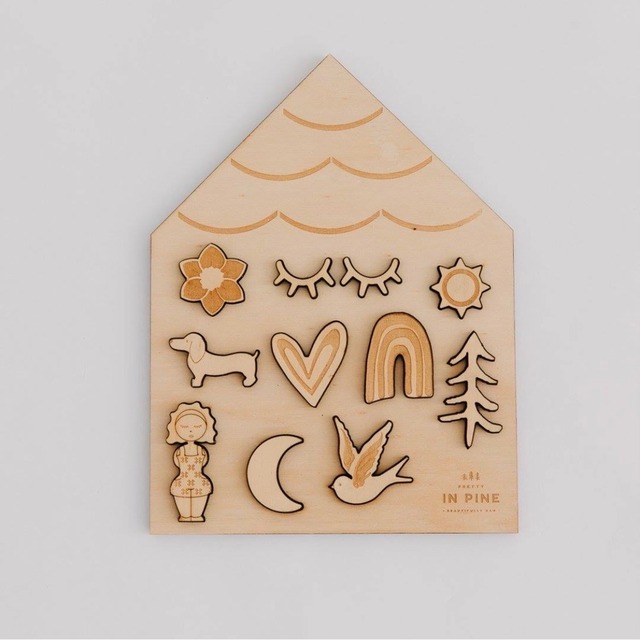 【即納/送料無料】wooden house puzzle 木製ハウスパズル