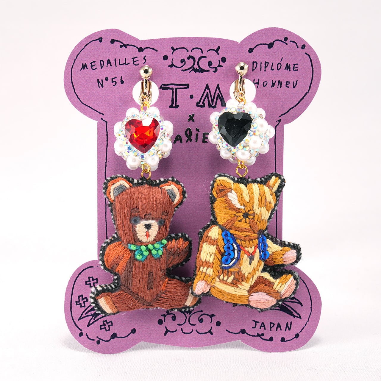 ベリージャムのデニッシュとワッフル くまちゃん ピアス イヤリング 24ad4127c368d97b3f4e7a8d7f1b44