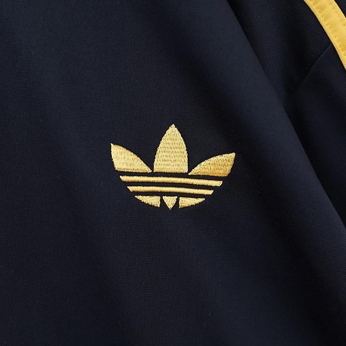 adidas アディダス トラックジャケット 刺繍 XL 黒 黄色 12622 adidas アディダス トラックジャケット 刺繍 XL 黒 黄色 12622