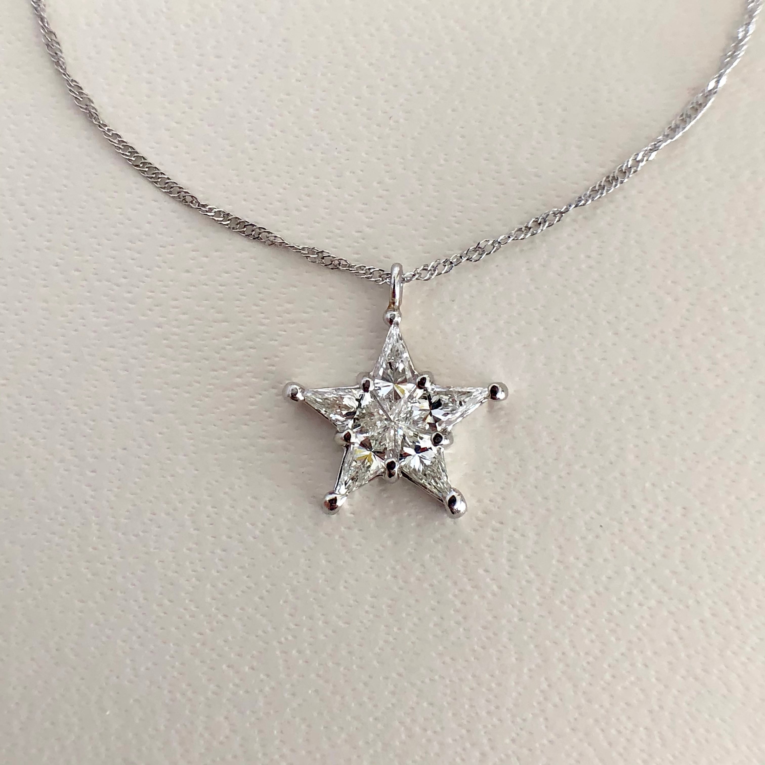 ファイヴスターダイヤモンド ペンダント 0.38ct プラチナ チェカ ファイヴスターダイヤモンド ペンダント 0.38ct プラチナ チェカ