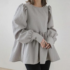 パフスリーブフレアブラウス　23137