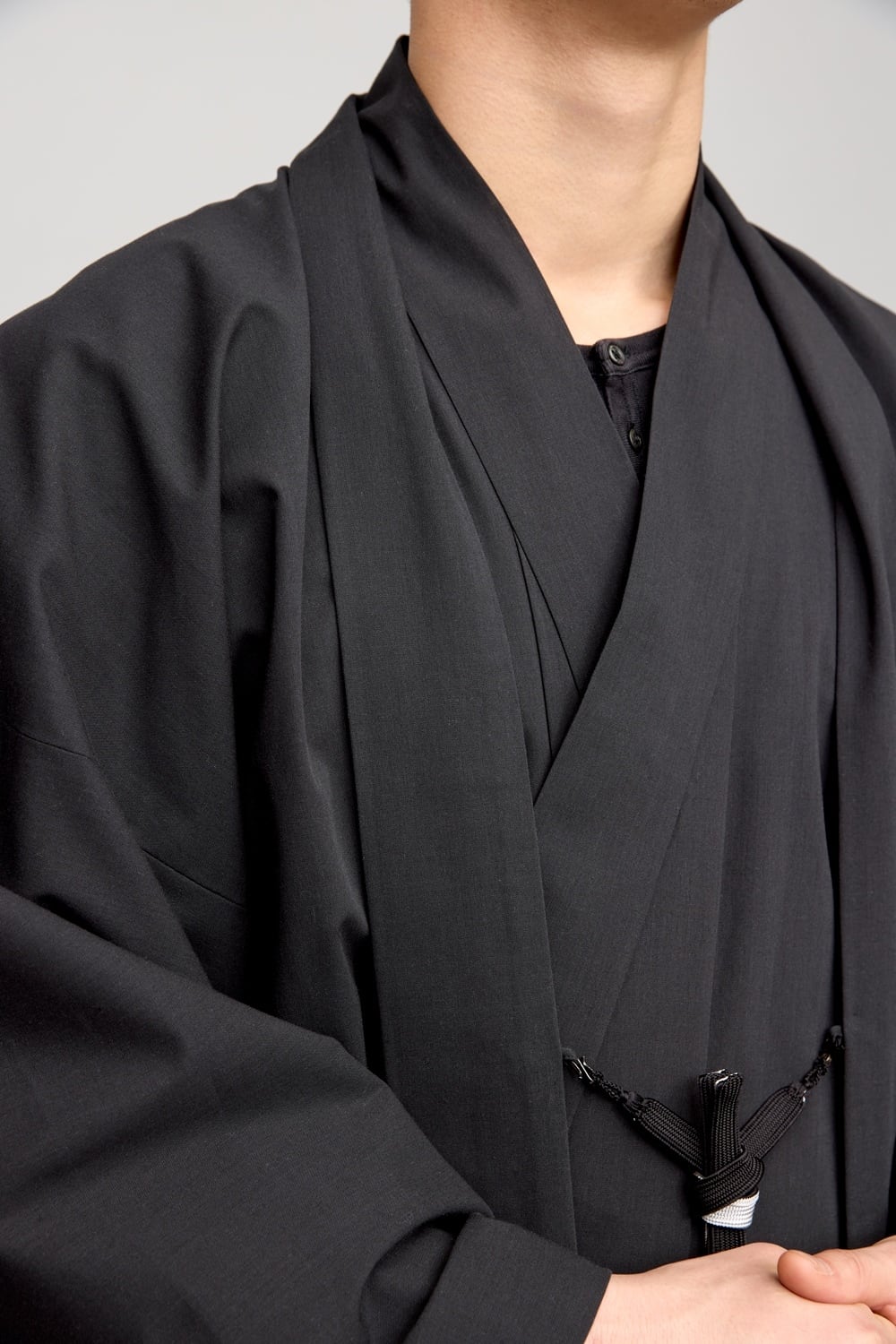 羽織 / Y. & SONS × Graphpaper / Cotton Wool Poplin / BLACK（With