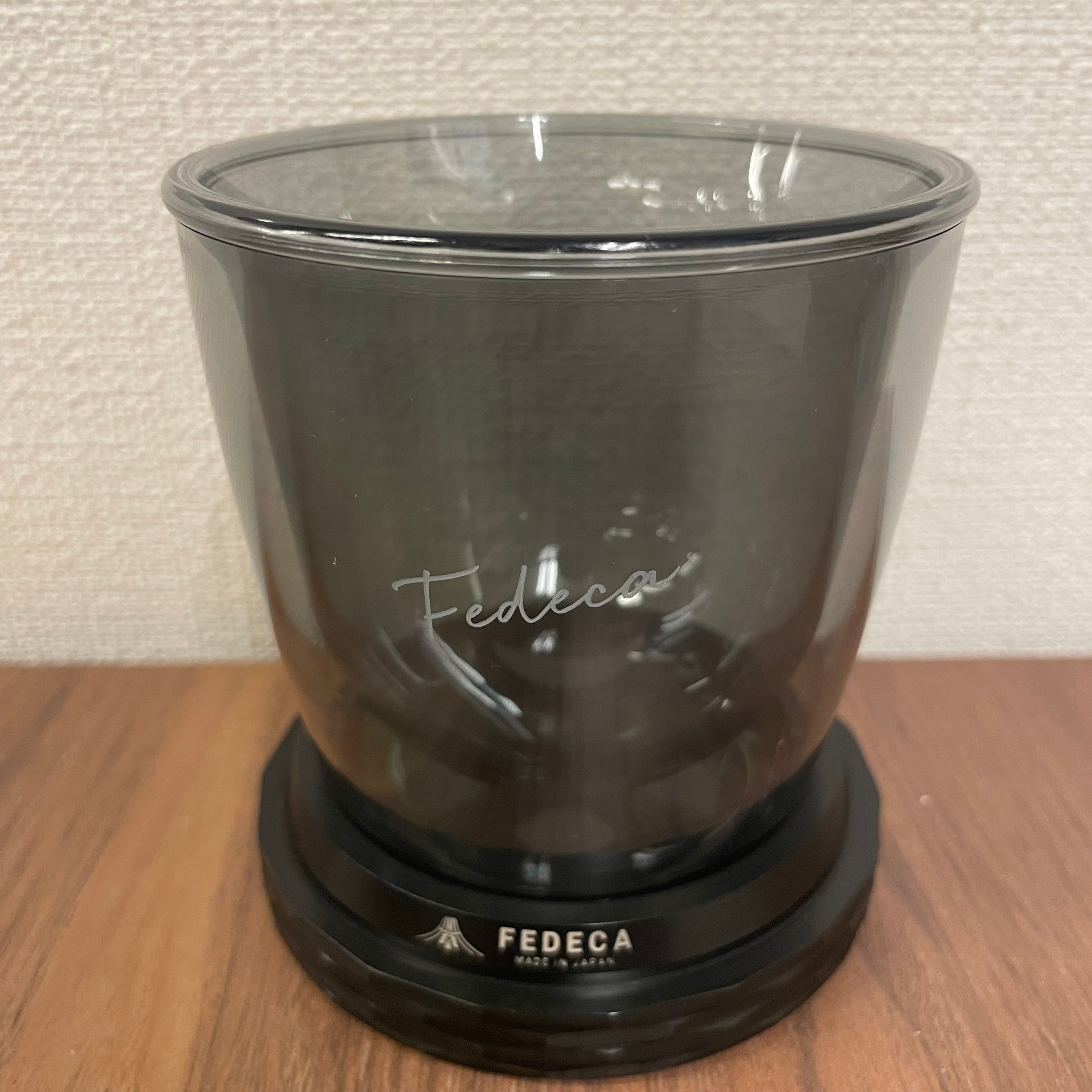 新品未使用】FEDECA ダブルウオ一ルグラス ＆コ一スタ一兼蓋×2セット