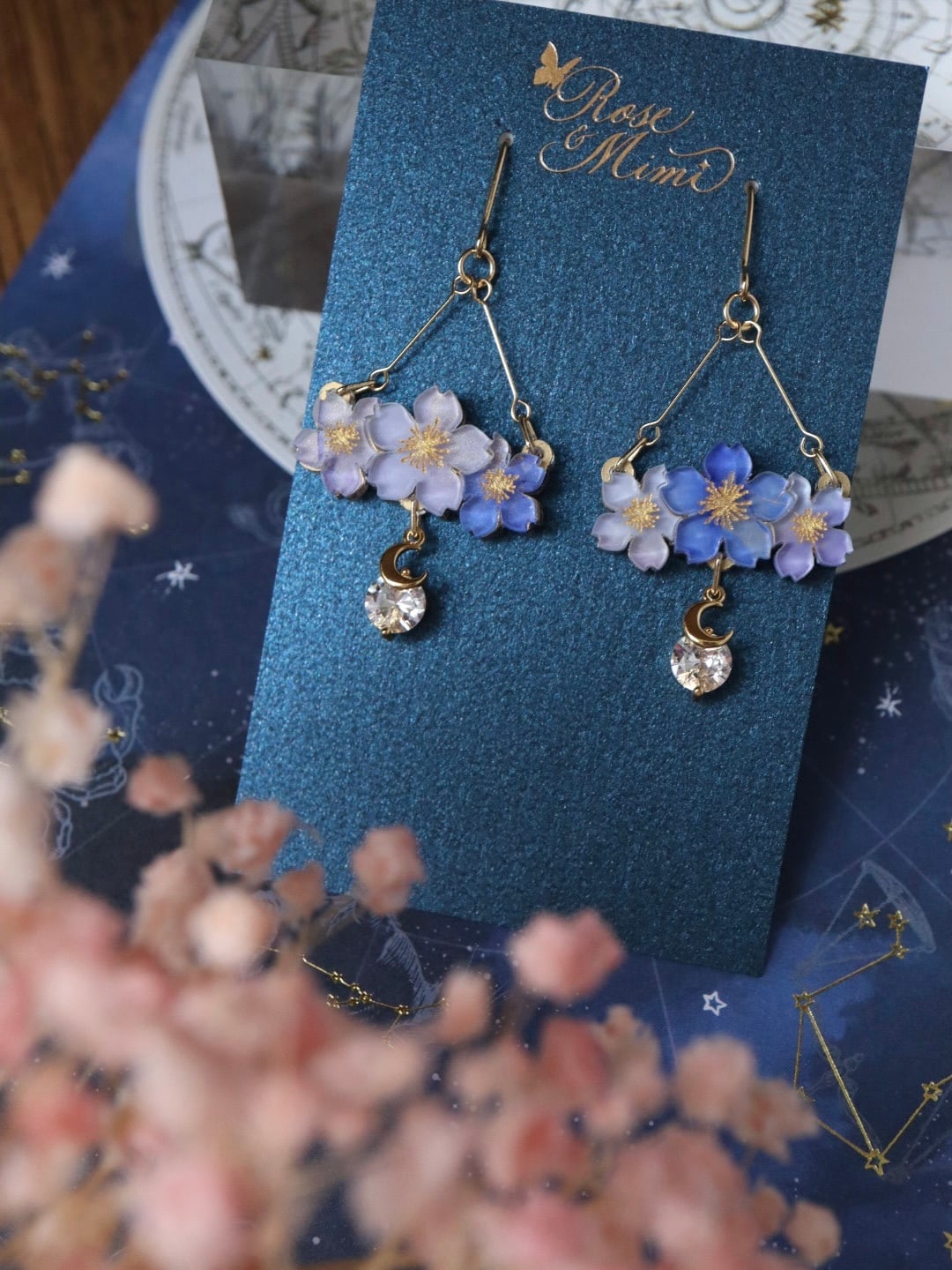 【Sakura Nocturne-Swing-】イヤリング&ピアス