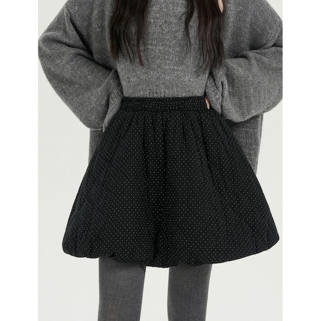 Dot quilted balloon skirt　B797