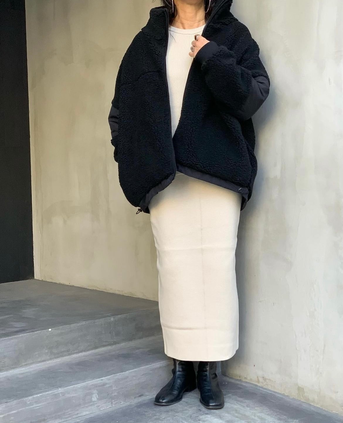 Flamingo firm】スタンドカラーボアブルゾン | valance 福井