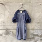 Barley pattern three-quarter sleeve dress