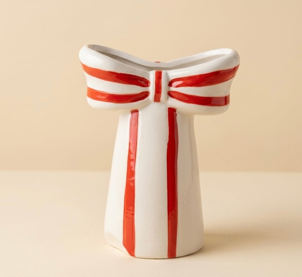 Ribbon stripe vase リボンベース ストライプベース 花瓶 フラワーベース 一輪挿し