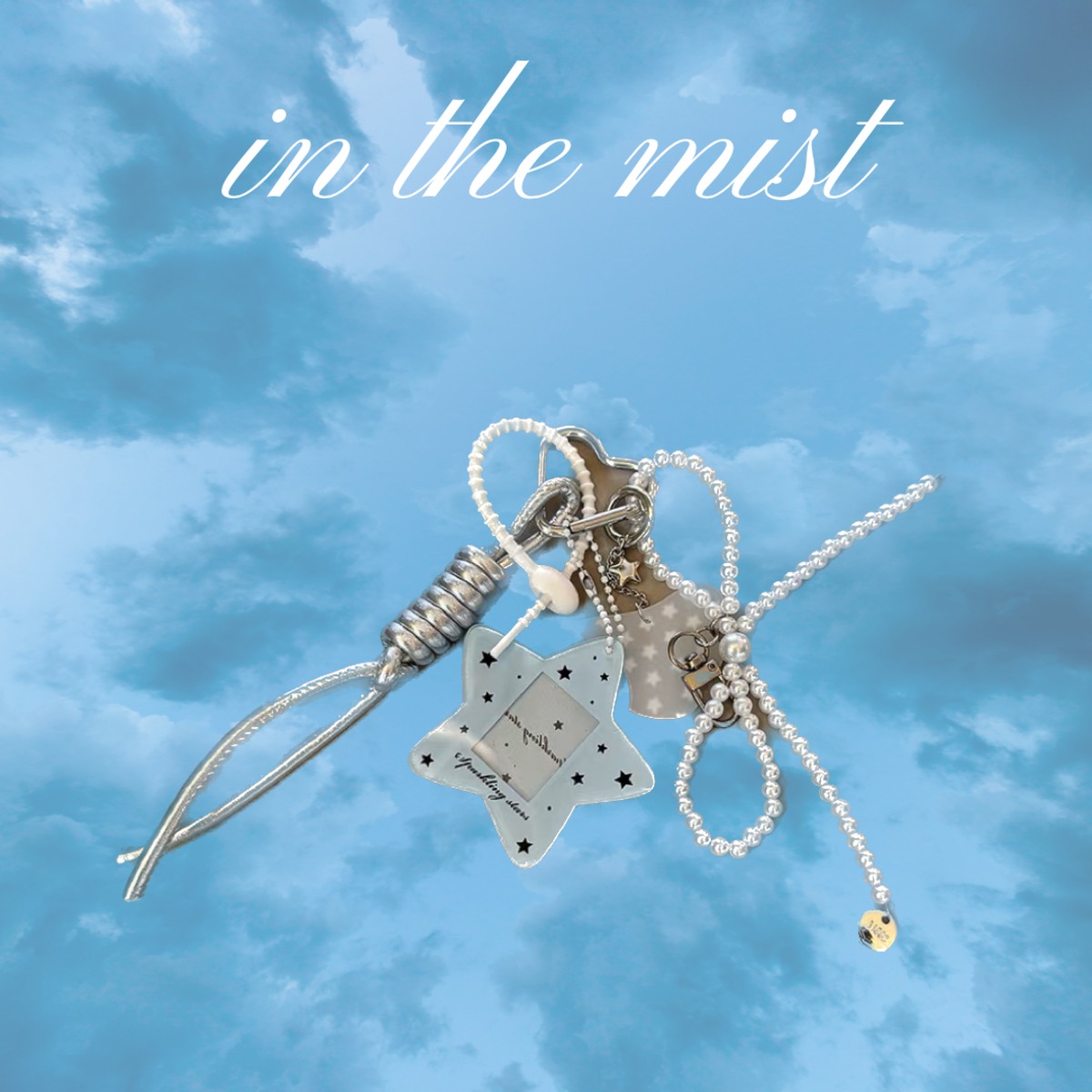 Mist Chain star&perlribbon key chain | in the mist