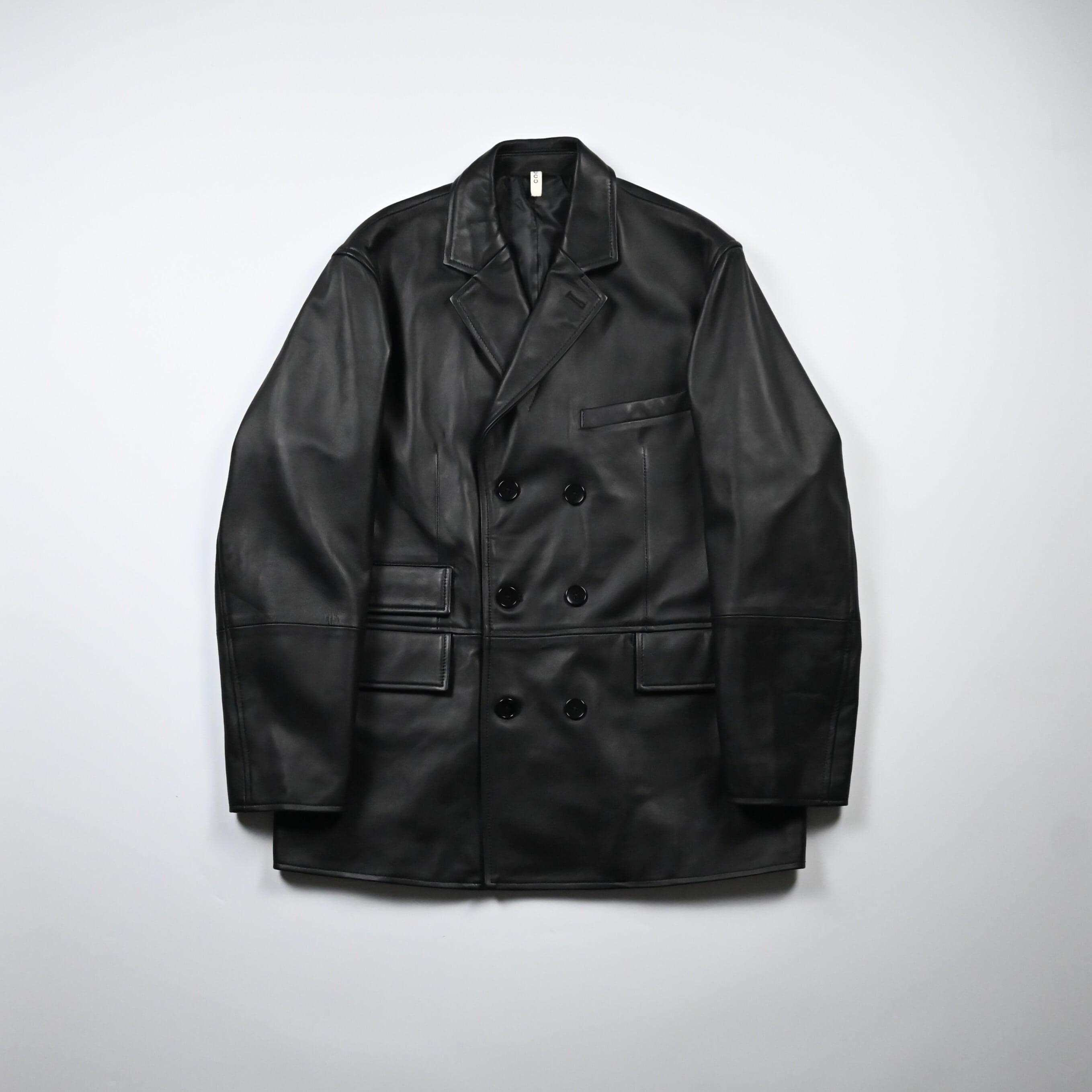 25aw　未使用　CCU　used加工　シープスキン　ダブル　レザージャケット CCU / DOUBLE BREASTED JKT | GANKO