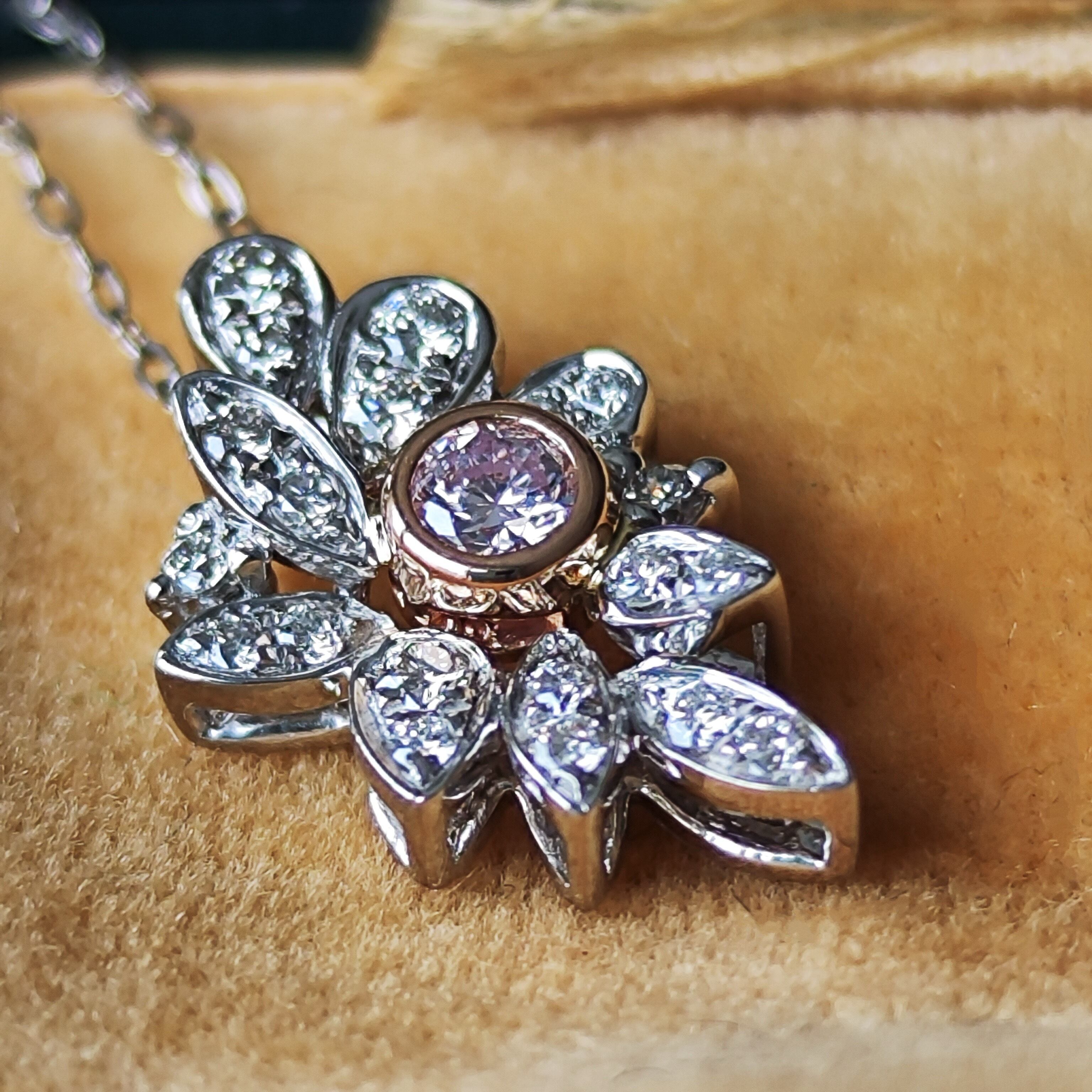 ピンクダイヤ】天然ダイヤモンド ネックレス 鑑別書付き | Mico宝飾店 