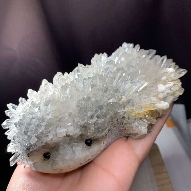 激レア！希少なダブルフェイスハリネズミ・水晶クラスター