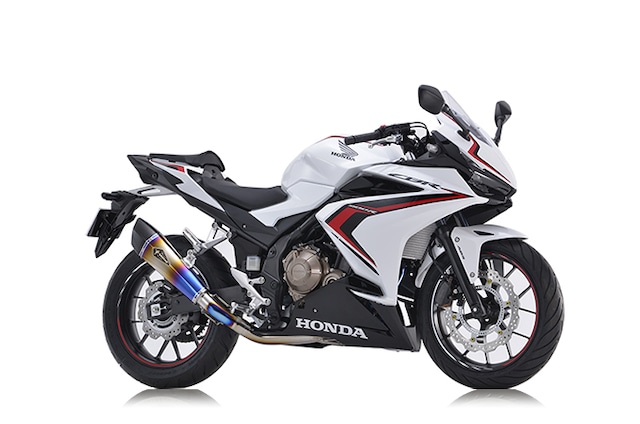 CBR400R（’16～’18,’19～'21）リアルスペック チタンフルエキゾースト シングル Type R チタンドラッグブルー[RH41-01RD]