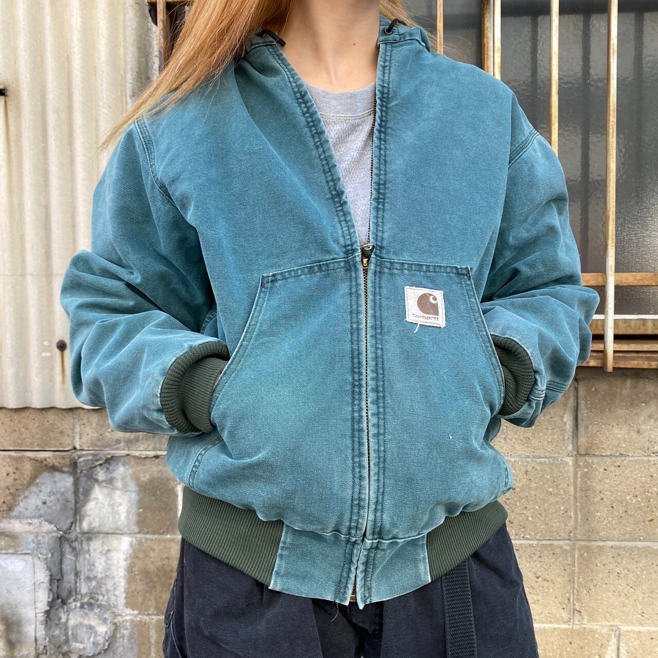 USA製 Carhartt カーハート アクティブジャケット ダック地 フルジップ  
