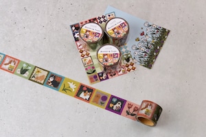 マスキングテープ30mm「Flower & dog patch」