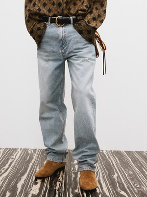 [RECTO][MEN] DESTROYED DENIM PANTS (LIGHT BLUE) 正規品 韓国ブランド 韓国通販 韓国代行 韓国ファッション レクト 日本 店舗