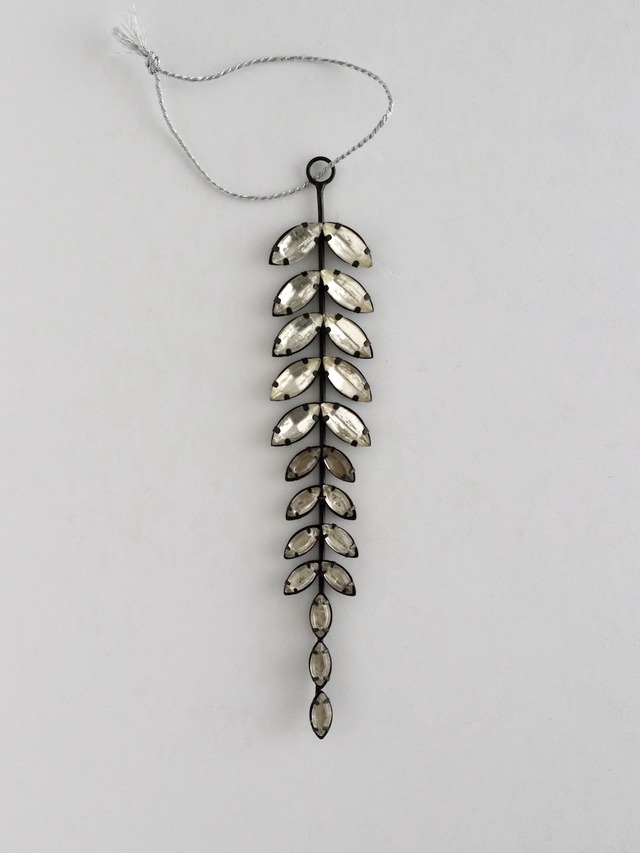 クリスマスオーナメント リーフ / Jewel Leaf Ornament Copper Silver