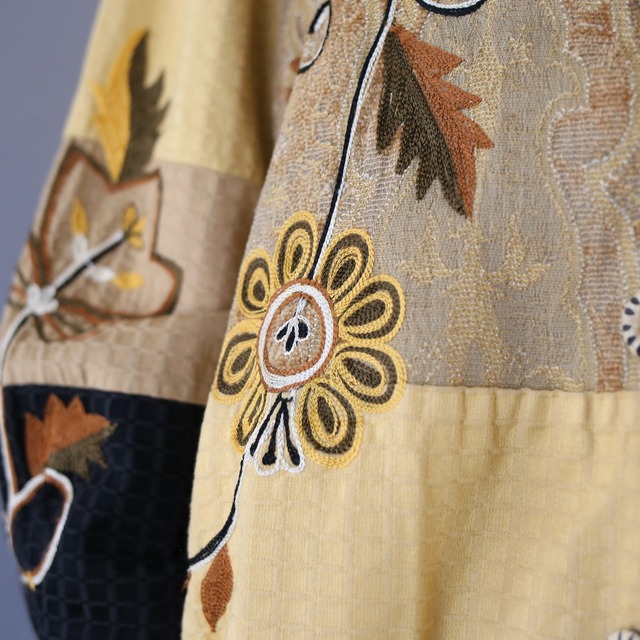 "刺繍" and switching full pattern over wide silhouette special jacket