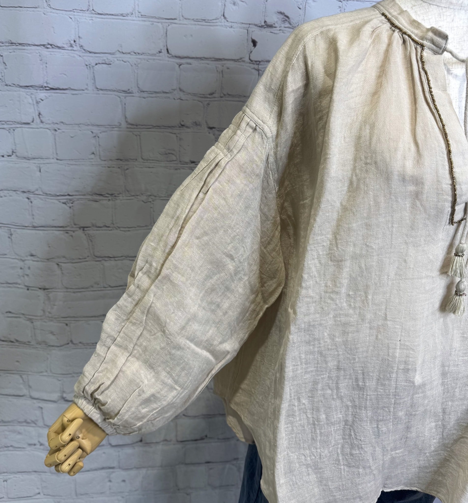 SALE！LE MELANGE ルメランジュ スキッパーチュニックブラウス 8613208