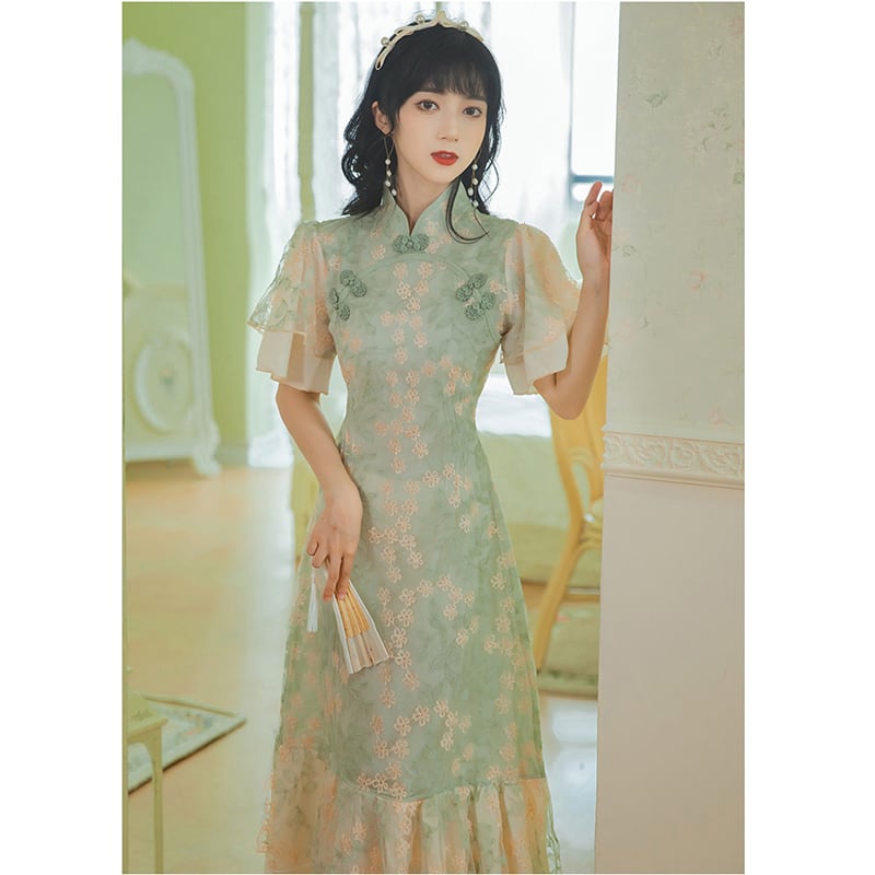ZHANGZHANGシリーズ】☆チャイナドレス☆ チャイナ風ワンピース ZHANGZHANGシリーズ】☆チャイナドレス☆ チャイナ風ワンピース