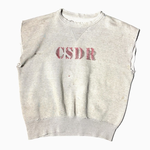 Vintage 50~60's "CSDR" Grunge Cut Off Sweat