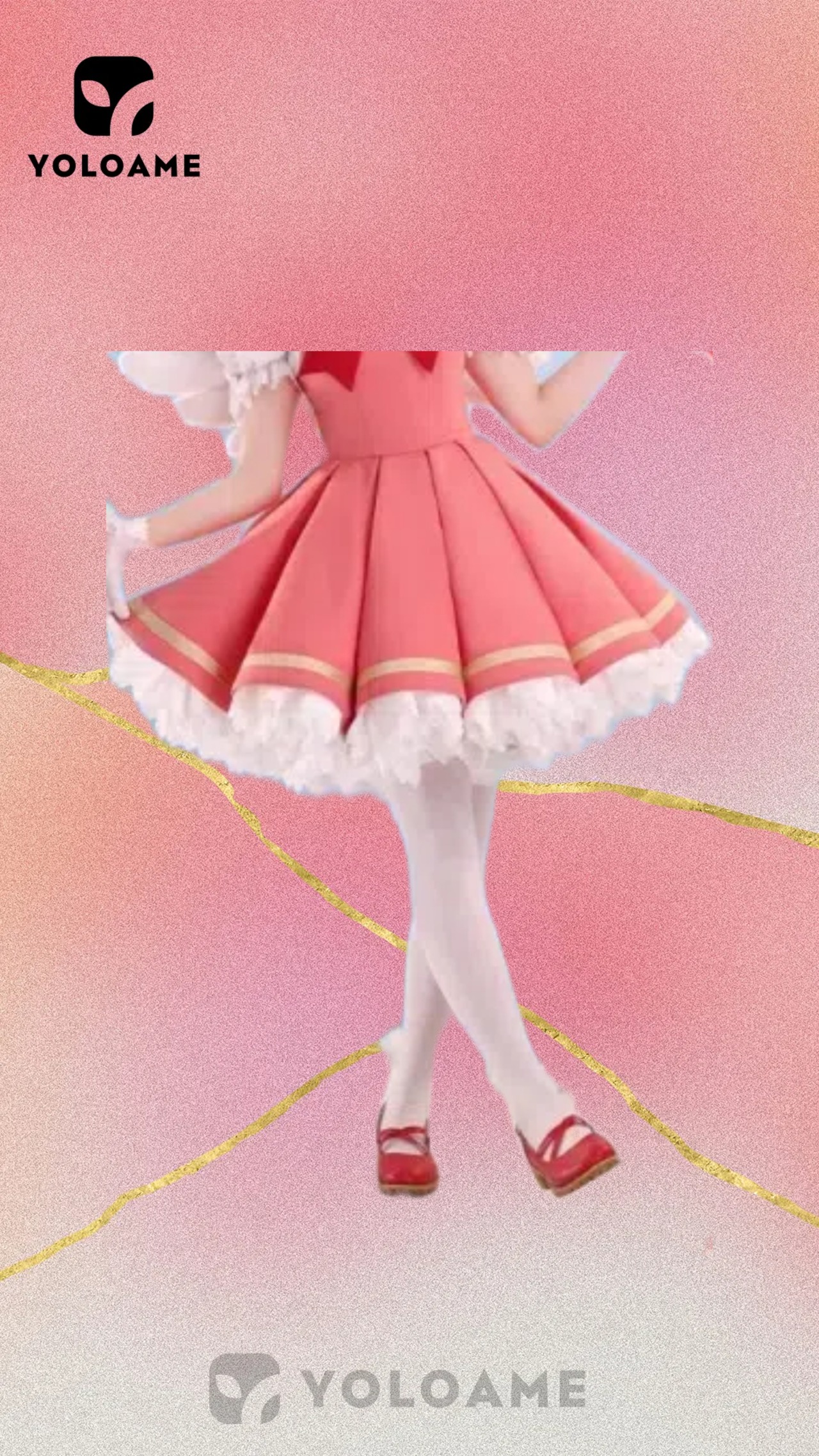 三分妄想 カードキャプターさくら 木之本桜 コスプレ 紅白戦闘服 衣装