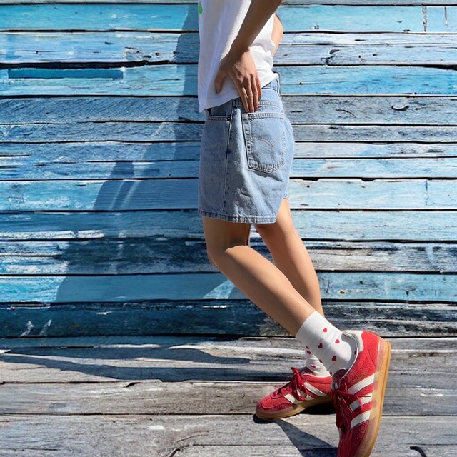 【LADIES】made in usa Levi's 555half pants